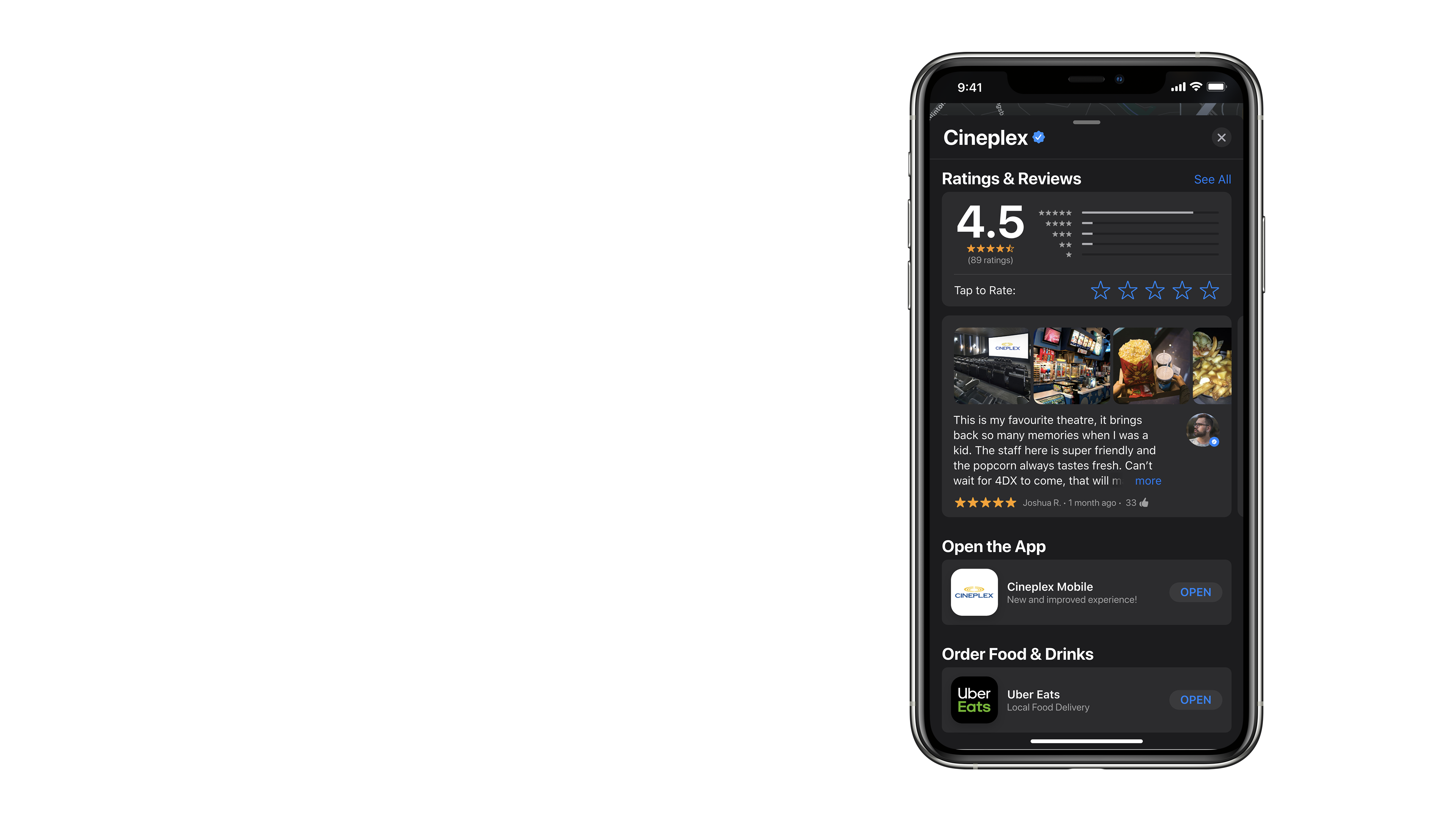 Ratings & Reviews Section