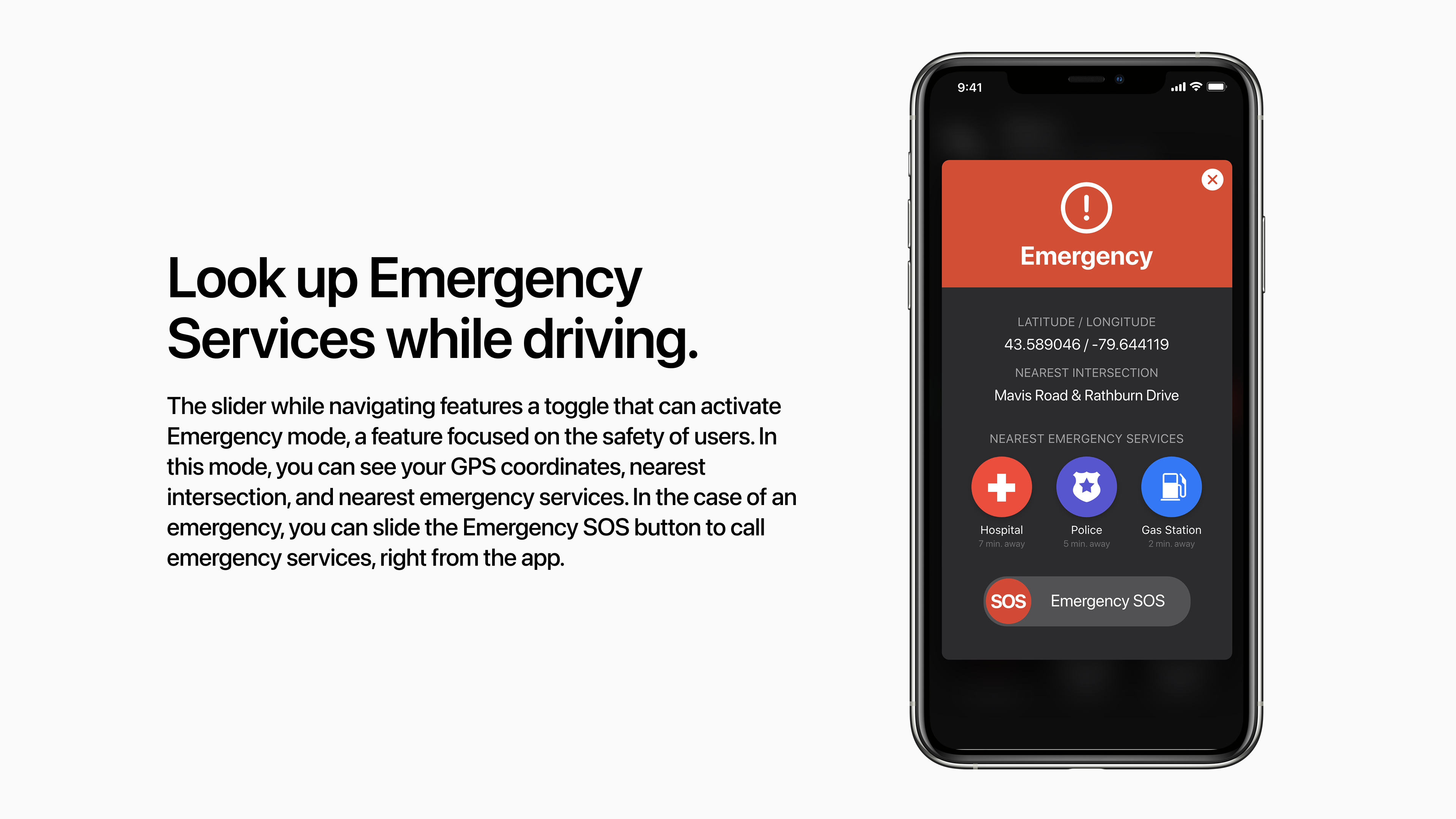 Driving-Mode Emergency Alert