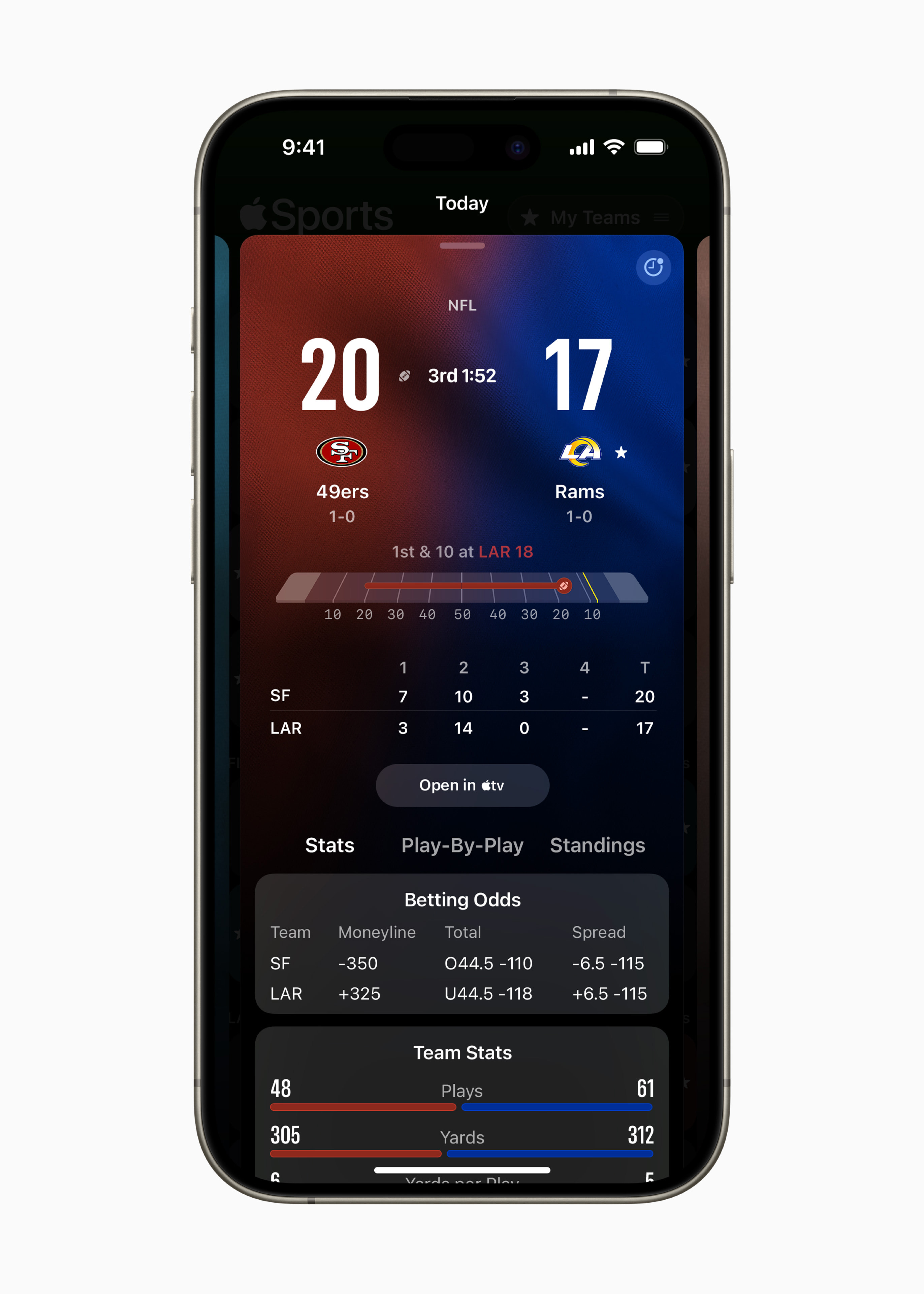 NFL Game Page